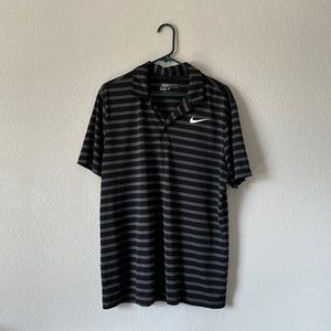 Nike Striped Golf Polo Men's L